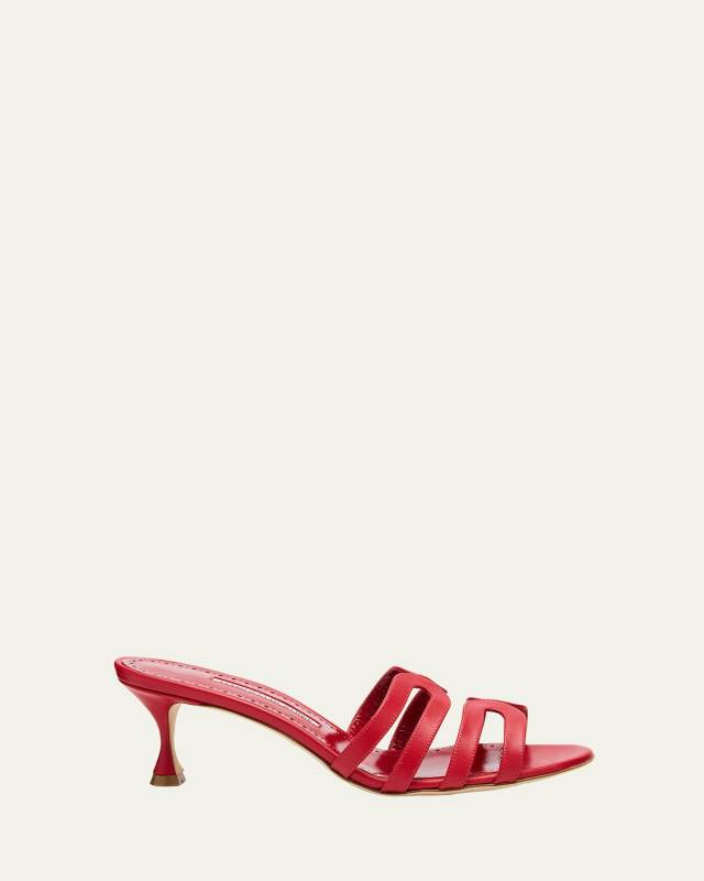 Ahwak Caged Leather Mule Sandals